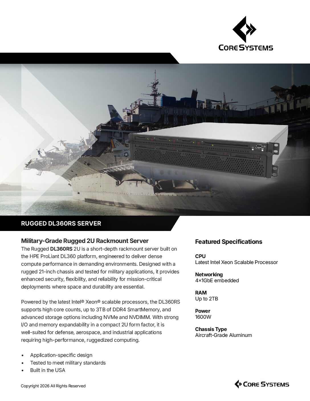 Datasheets - Core Systems