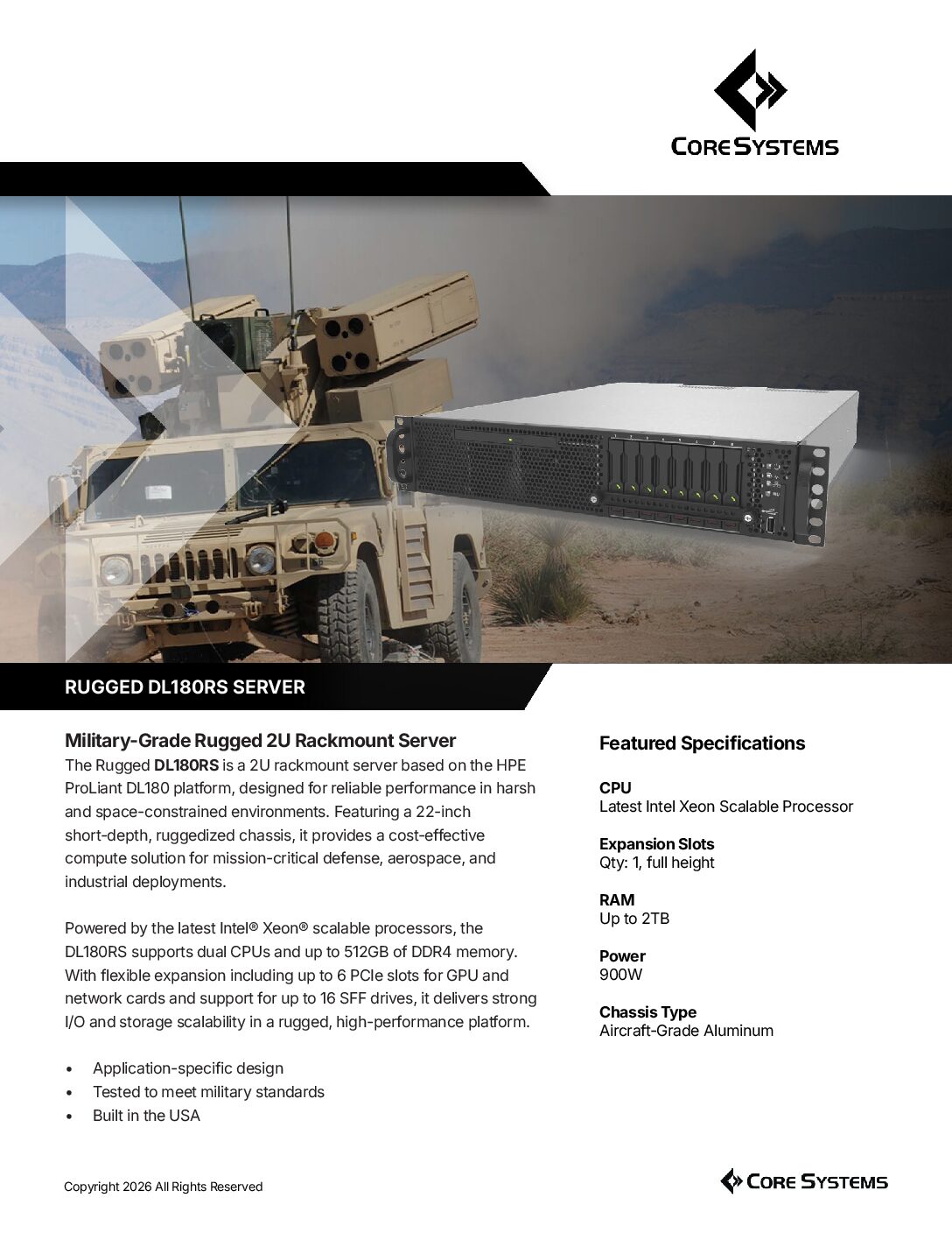 Datasheets - Core Systems