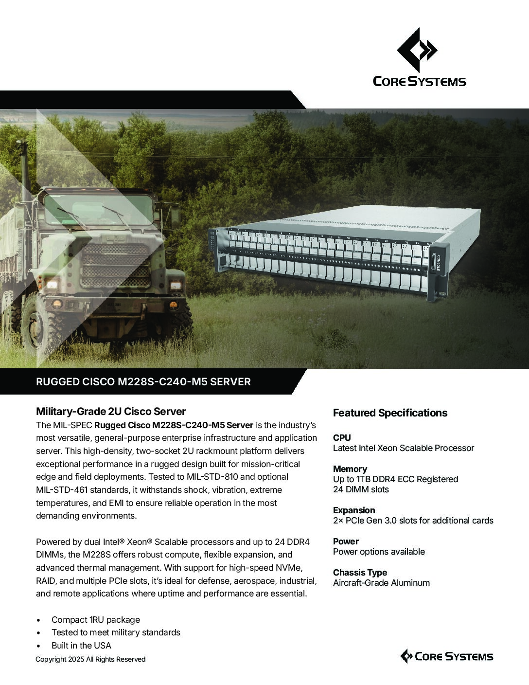 Core Systems Rugged Server Datasheets - Core Systems
