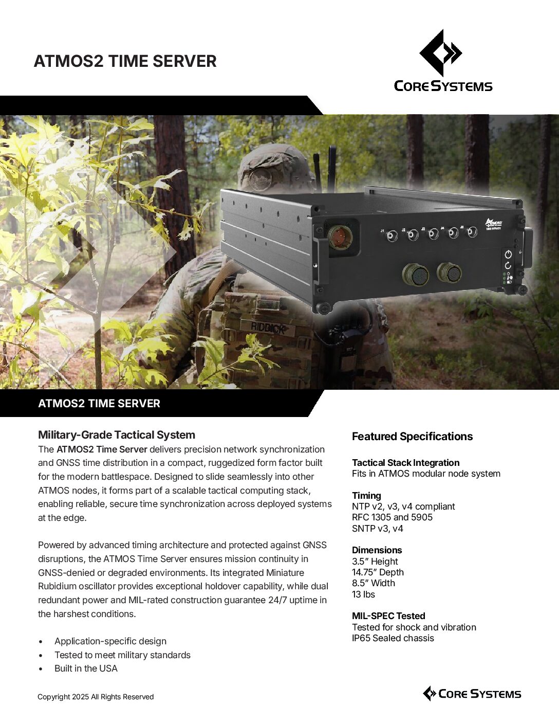 Rugged ATMOS2 Time Server Datasheet