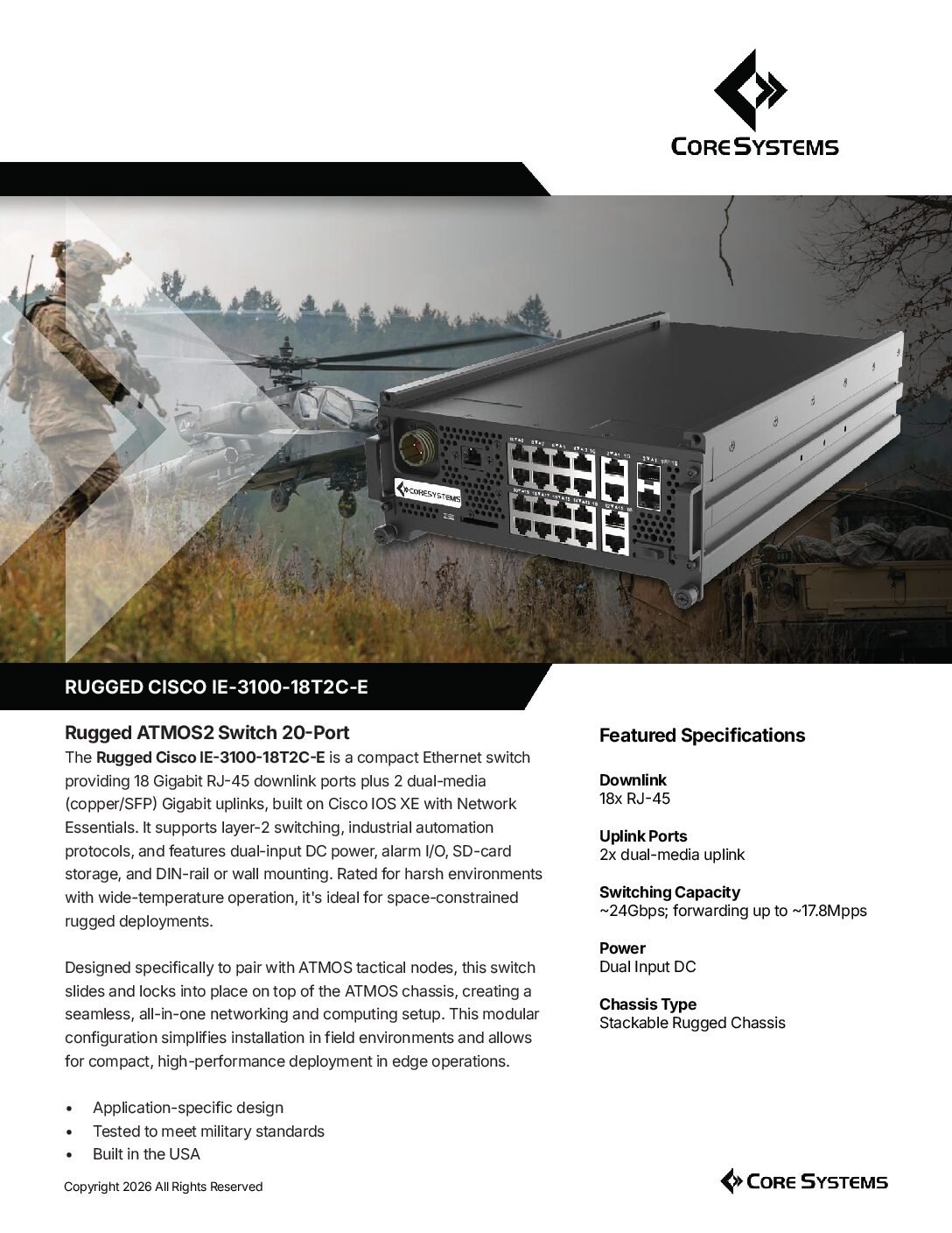 Rugged ATMOS2 Switch 20-Port Datasheet