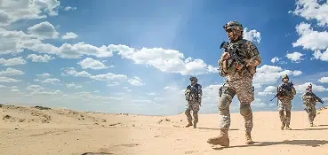 Soldiers in the desert